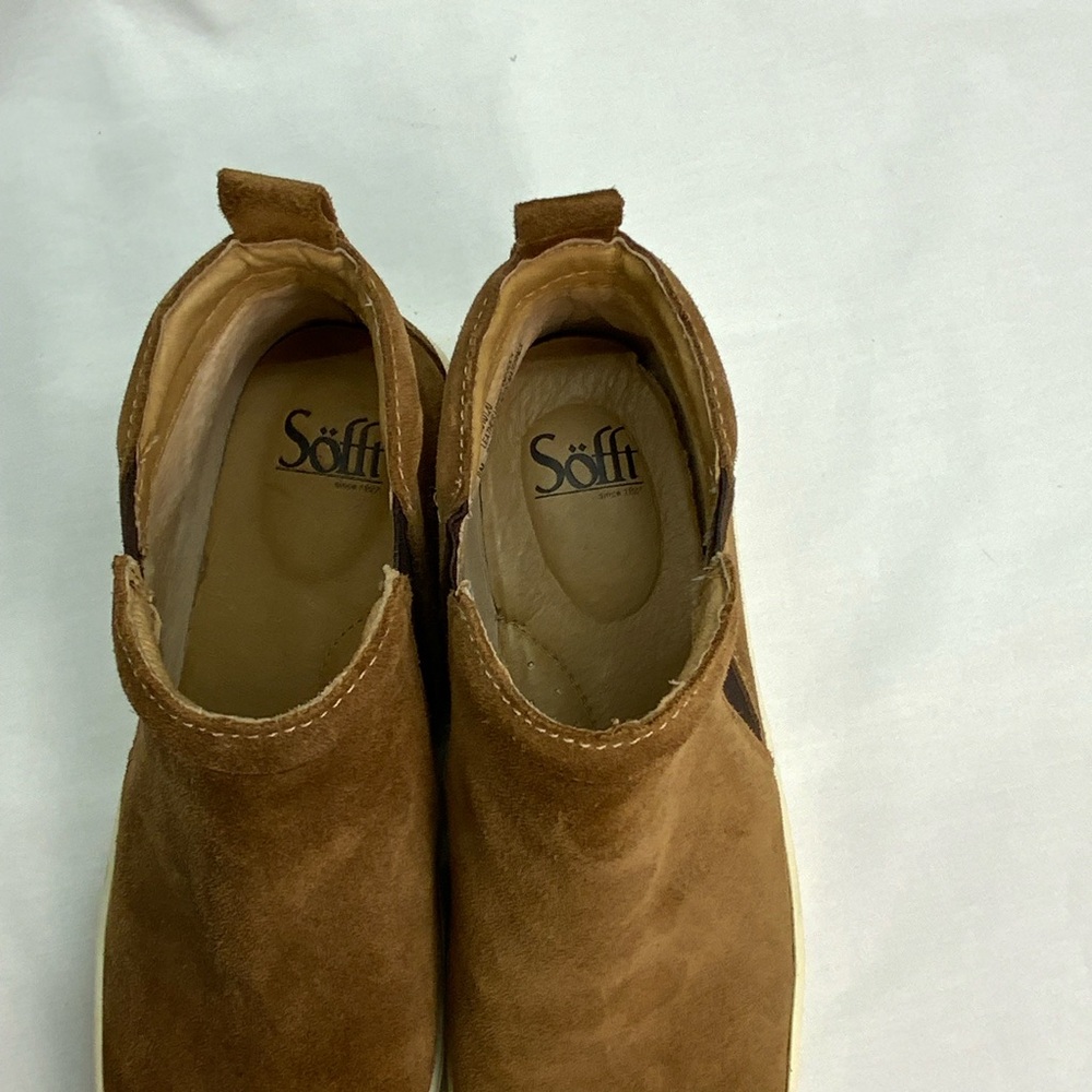 Sofft Medium Brown Suede Casual Slip-Ons Sneaker Bootie Women’s Size 8 M w/ Flaw - Picture 5 of 10